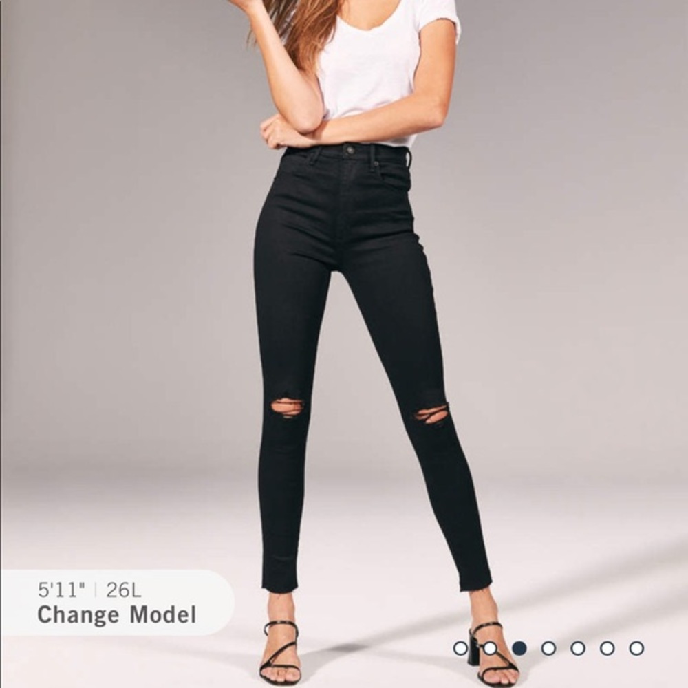 Abercrombie and Fitch black skinny jeans high waisted size 31